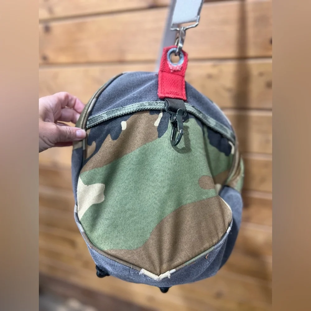 Vintage Kani Rush Camo Canvas Duffle Bag Rare International Iranian Iran Label